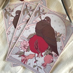 Pomegranate pigeon * postcard set of 3 *