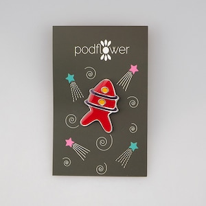 Cute Rocket Enamel Pin