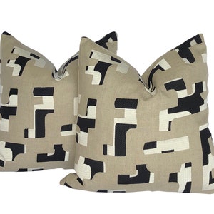 S. Harris Hidalgo Ebonite pillow covers – Set of 2 | Double-Sided or Belgian Linen Back
