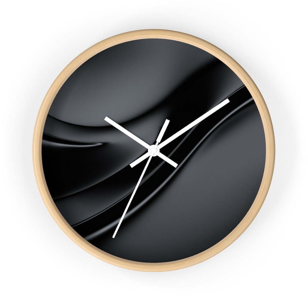 Black Modern Wall Clock Art Office Decor Wall Art Women Etsy