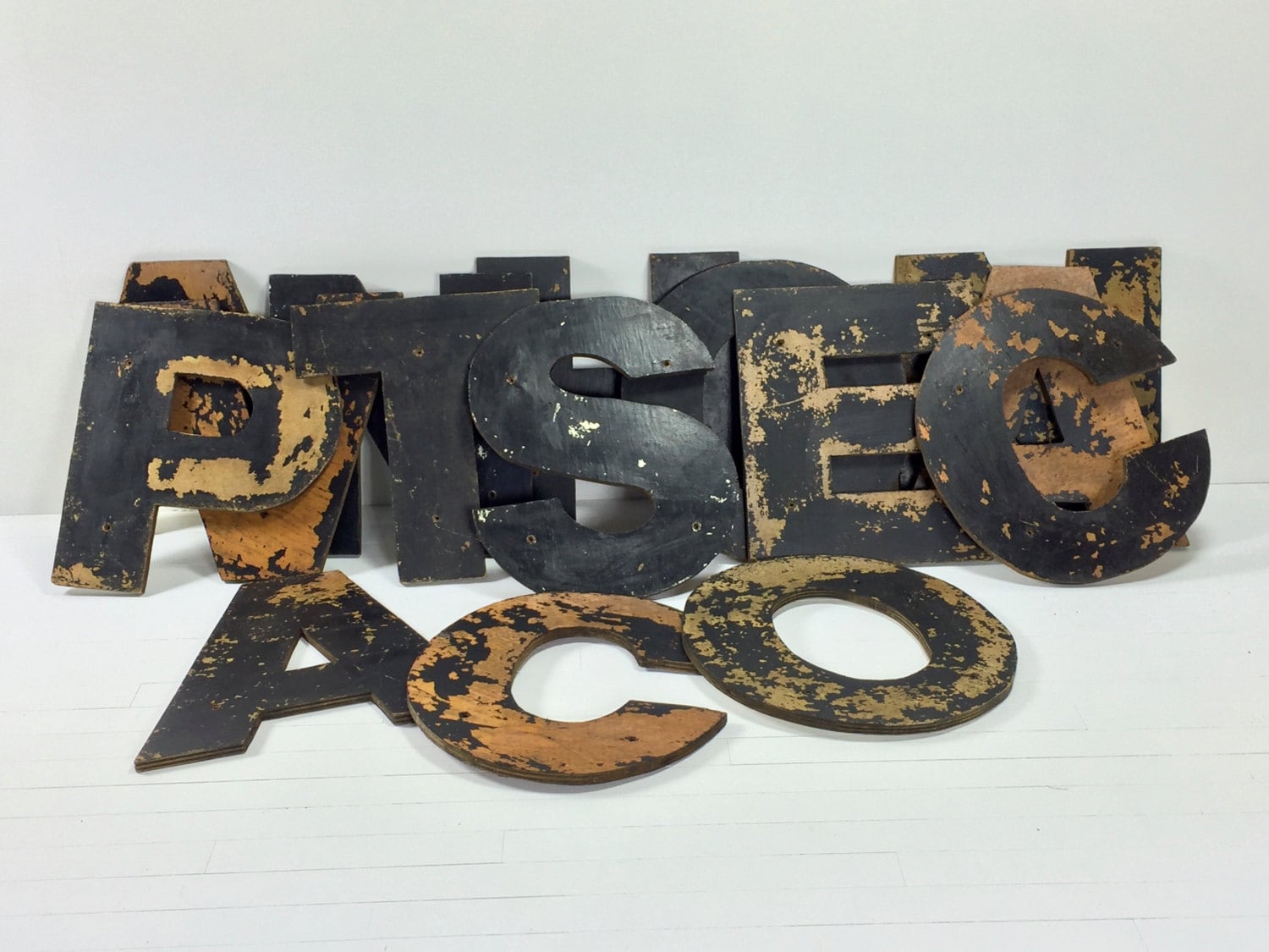 Rustic Wooden Letters - Distressed Chippy Paint Wood Letters - Modern ...