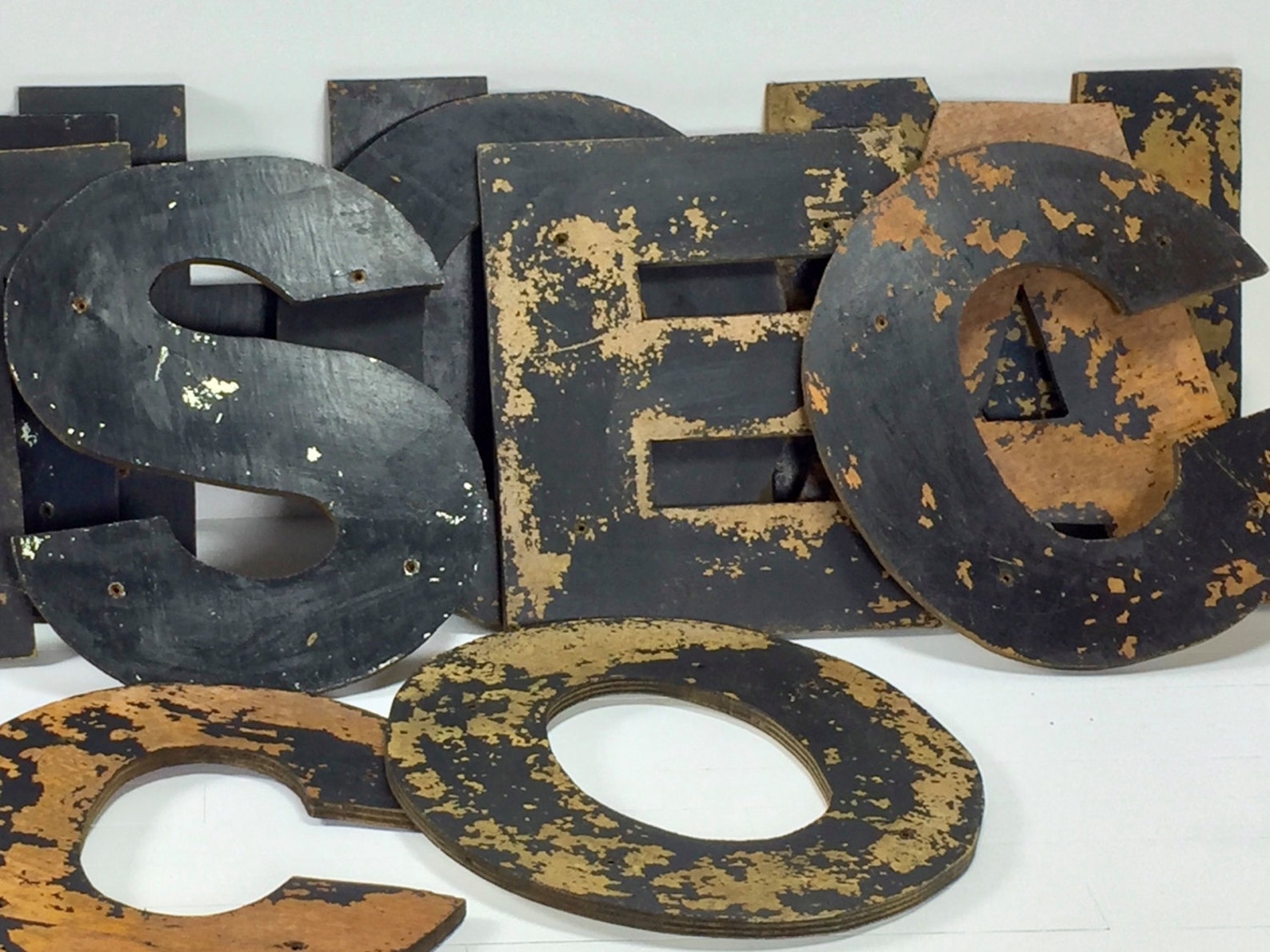 Rustic Wooden Letters - Distressed Chippy Paint Wood Letters - Modern ...