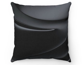 Black Modern Decorative Square Throw Pillow - Pillow With Insert - 14x14 - 16x16 - 18x18 - 20x20 - Accent Pillow