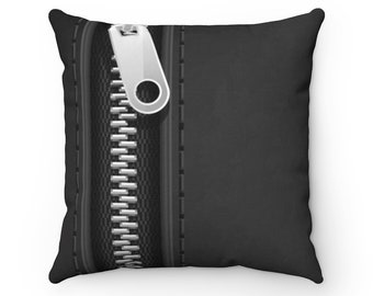 Black Modern Decorative Square Throw Pillow - Pillow With Insert - 14x14 - 16x16 - 18x18 - 20x20 - Accent Pillow