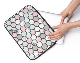 Geometrical Laptop Bag Sleeve Case - Polka Dot Modern Laptop Backpack Bag Cover Women - MacBook hp Asus Lenovo Surface Dell Acer 11 12 13 15