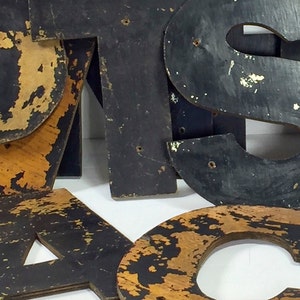 Rustic Wooden Letters - Distressed Chippy Paint Wood Letters - Modern ...