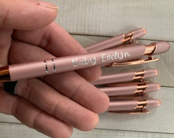 Pens Glitter Pens W/ Rose Gold Hardware Floating Glitter Planner Pen  Wedding Guest Book Pen Bridesmaid Gift for Her Planner Pens 