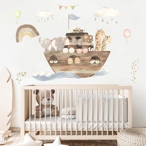 Noah's Ark Removable wall decal, perfect for your Child's ocean themed Nursery or kids room! kids nursery wall decal