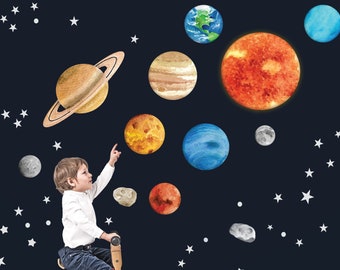 Colorful Planets Of Solar System Kids Wallpaper – Home Decoram