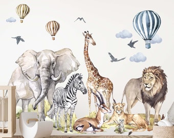 XL Safari Fabric or Vinyl Wall Decals. Repositionable, easy to apply perfect for any kids room or nursery! SF02XLA