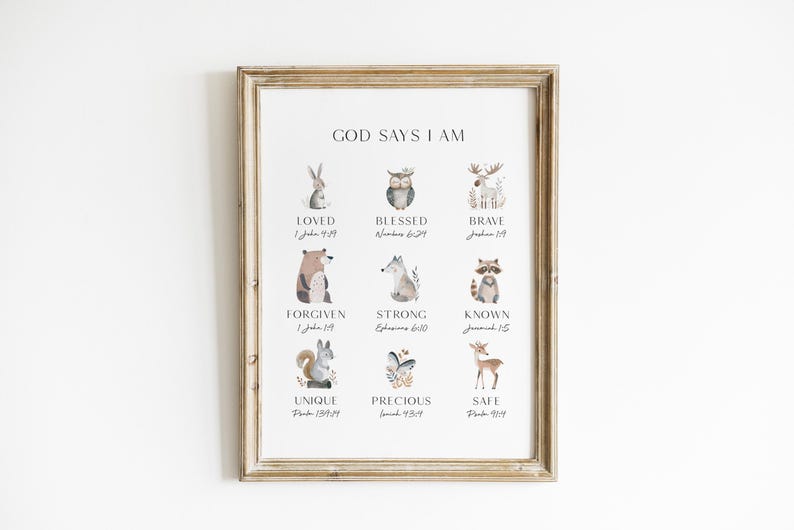 a picture of some animals hanging on a wall