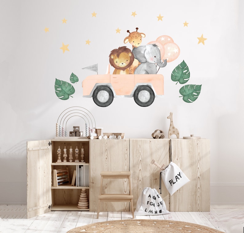 Safari Animals Wall Decal Nursery Decor. Safari Wall Decals Etsy