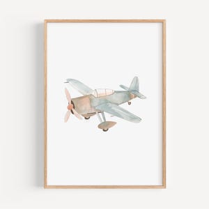 a watercolor painting of an airplane flying in the sky
