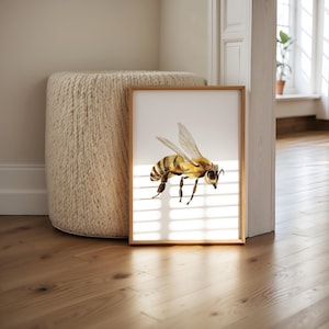 Bumble Bee Nursery art print Bumble Bee Watercolor print garden art print farm nursery Printed and shipped on high archival paper GC2-A1