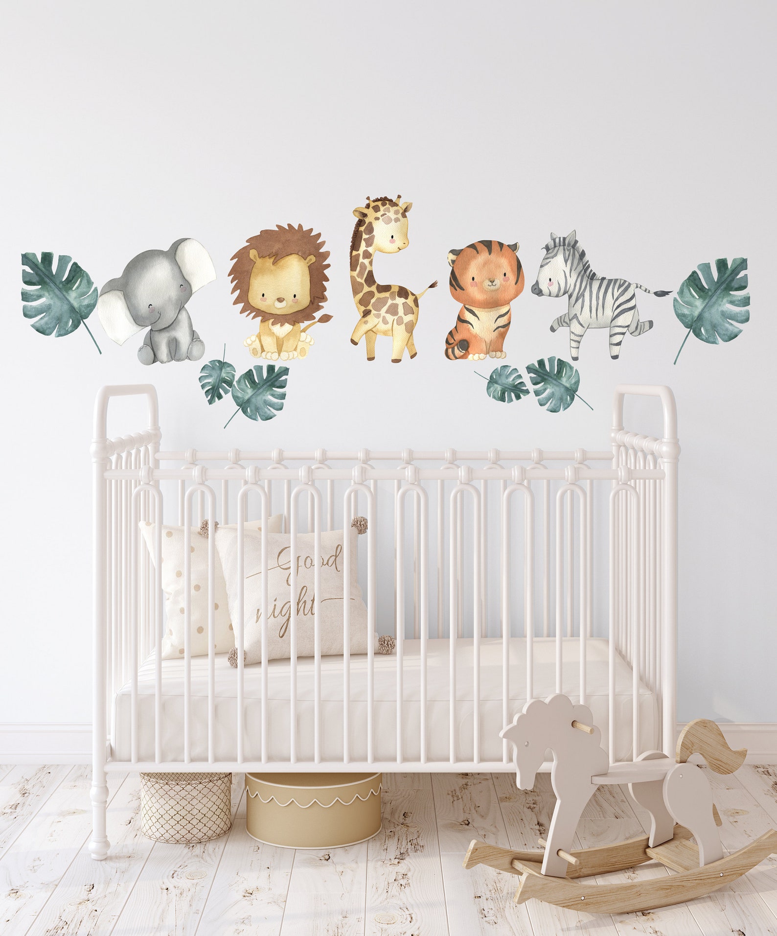 Safari Fabric Wall Decal, SAFARI ANIMALS, Nursery Wall Decal ...