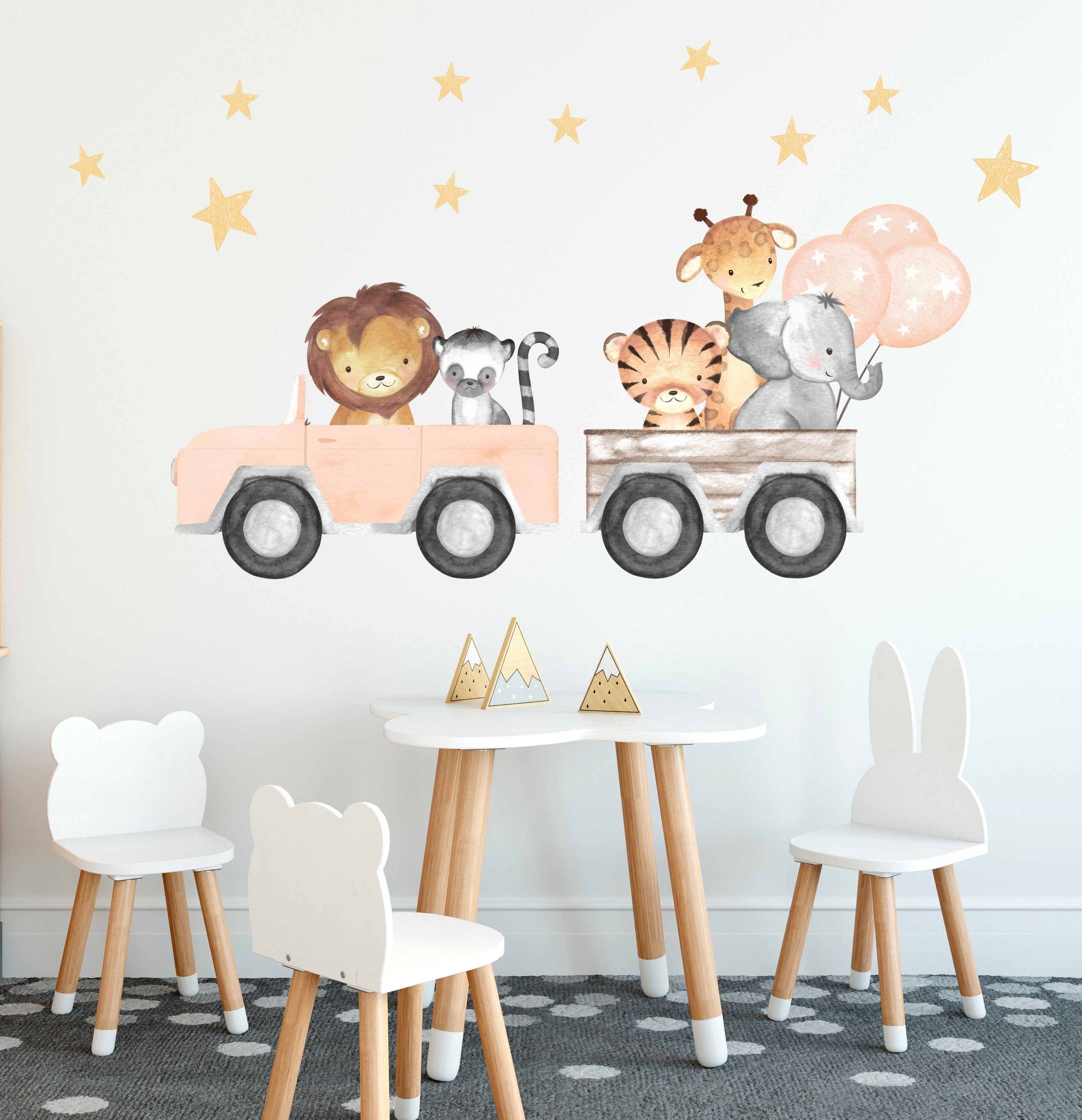 Safari Animals Wall Decal, Nursery Decor. Safari Wall Decals for Kids ...
