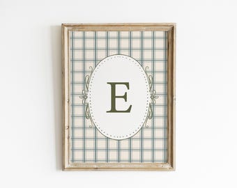 Personalized Grandmillennial Art For Playroom Decor Cottagecore Decor Blue Wall Art Cozy Home Decor Minimalist Poster Baby Shower Gift BRM24