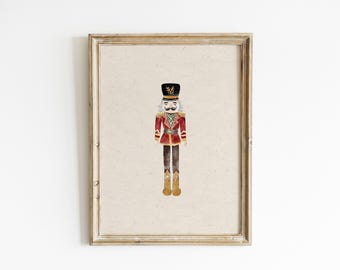 Nutcracker Wall Art Vintage Christmas Decor Vintage Nutcracker Holiday Wall Art Christmas Nursery Decor Festive Winter Wall Art NCE2-A1