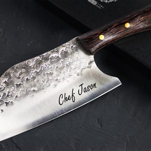 Personalized Serbian Chef Knife Custom engraved Chef knife Perfect gift for Christmas Gift for Chefs Fathers day gift Gift for Dad