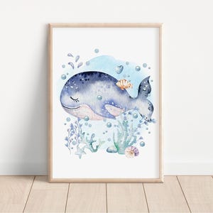 Under the Sea Ocean Art Prints PRINTED Set of 3 Ocean art prints printed on high quality art paper perfect for your ocean nursery! U02 image 5