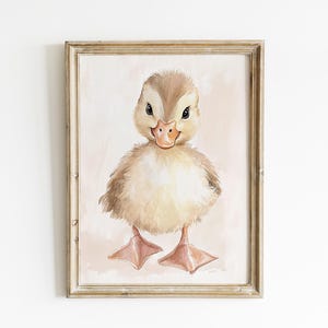 Baby Duck Nursery art print Duck Watercolor nursery farm animal nursery duck art print Printed and shipped on high archival paper NN32-A1