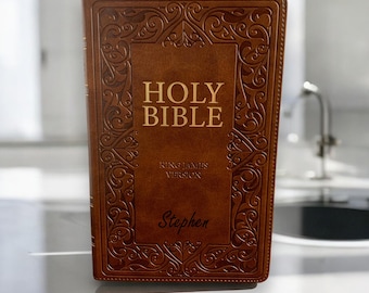 Personalized King James HOLY Bible KJV custom engraved KJV  Bible Personalized  Bible gift Christian Fathers day gift