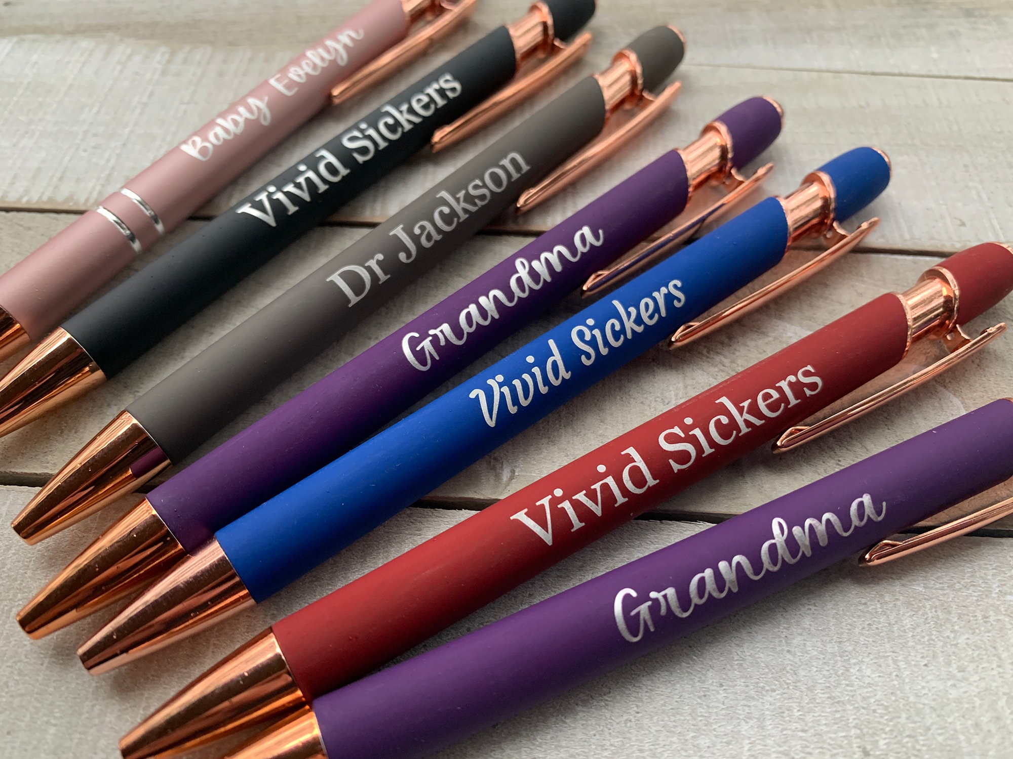 Custom Rose Gold Pens Personalized Business Pens Bulk Custom Etsy