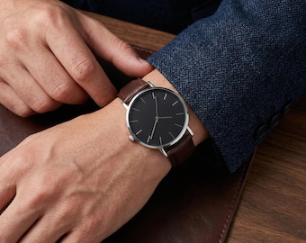 Benutzerdefinierte Groomsman Uhr Personalisierte Geschenk Lederuhren Geschenke Trauzeugen Uhren Trauzeugen Lederuhr Trauzeuge Geschenk