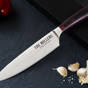 Personalized CHEF KNIFE Custom engraved Housewarming gift fathers day Kitchen gift for Chefs Fathers day gift Gift for Dad chef birthday him