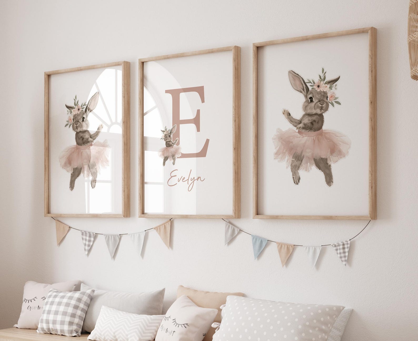 Personalized Ballerina Bunny Nursery Art Printed Ballerina Nursery ...