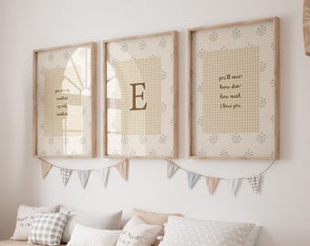 Personalized Botanical Art For Girls Room Cottagecore Decor Song Lyric Art Neutral Wall Art Cozy Home Decor Baby Shower Gift BRM22