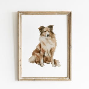 Border Collie Art Dog Nursery Border Collie Print Dog Lover Gift Puppy Art Collie Dog Illustration Dog Mom Gift Puppy Nursery Art  GRD6-A1
