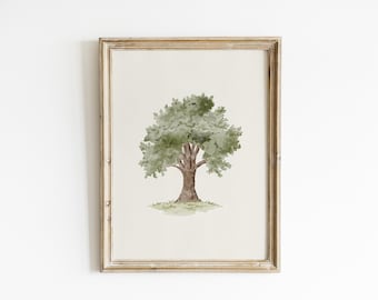 Tree Art For Toddler Room Decor Vintage Home Decor Neutral Wall Art Woodland Nursery Art Baby Shower Gift BRM9
