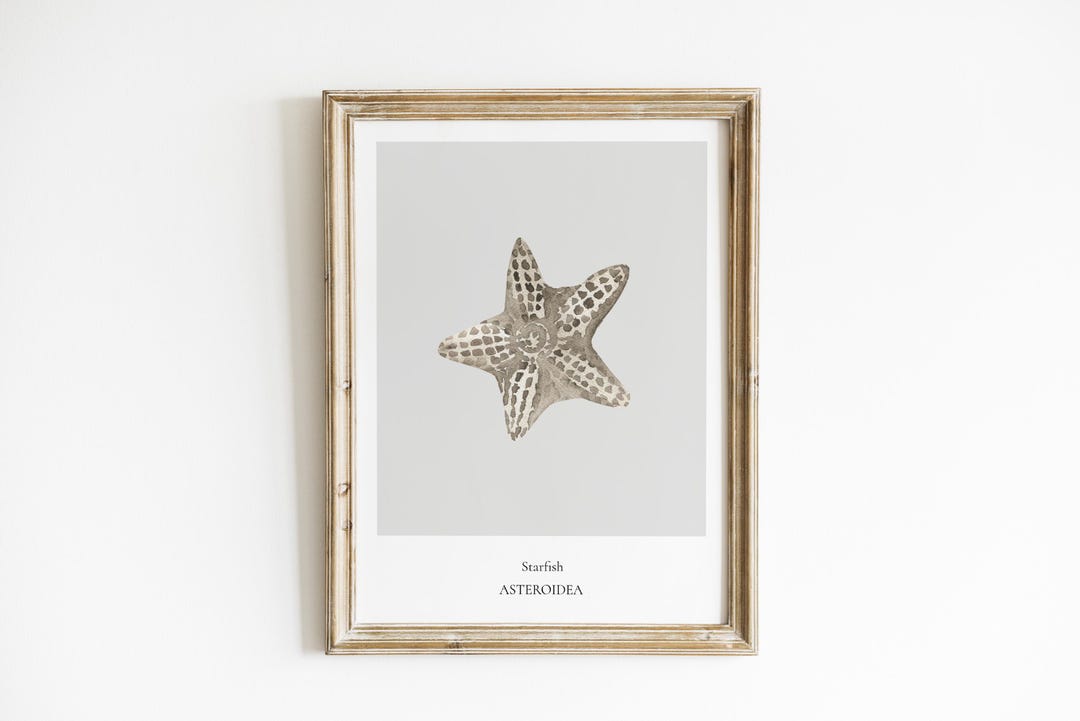 Starfish Nursery Wall Art Neutral Under the Sea Decor Beach House Ocean ...