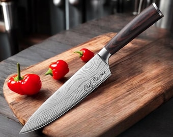 Personalized CHEF KNIFE Custom Chef knife engraved Perfect gift for Christmas Gift for Chefs Fathers day gift Gift for Dad Fathers day chef