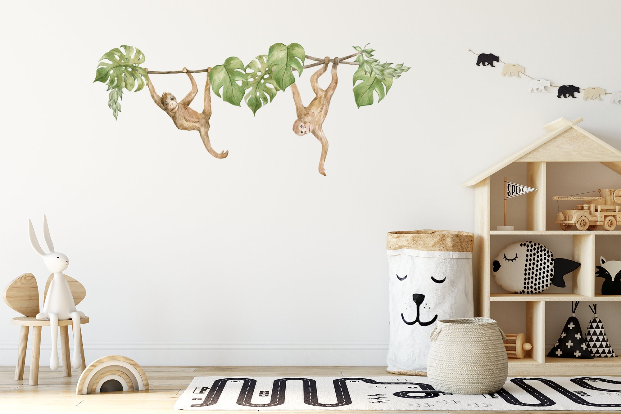 Boho Swan Wall Decals – Peel & Stick Watercolor Swan Stickers For Nursery, Kids Room, Bedroom Decor