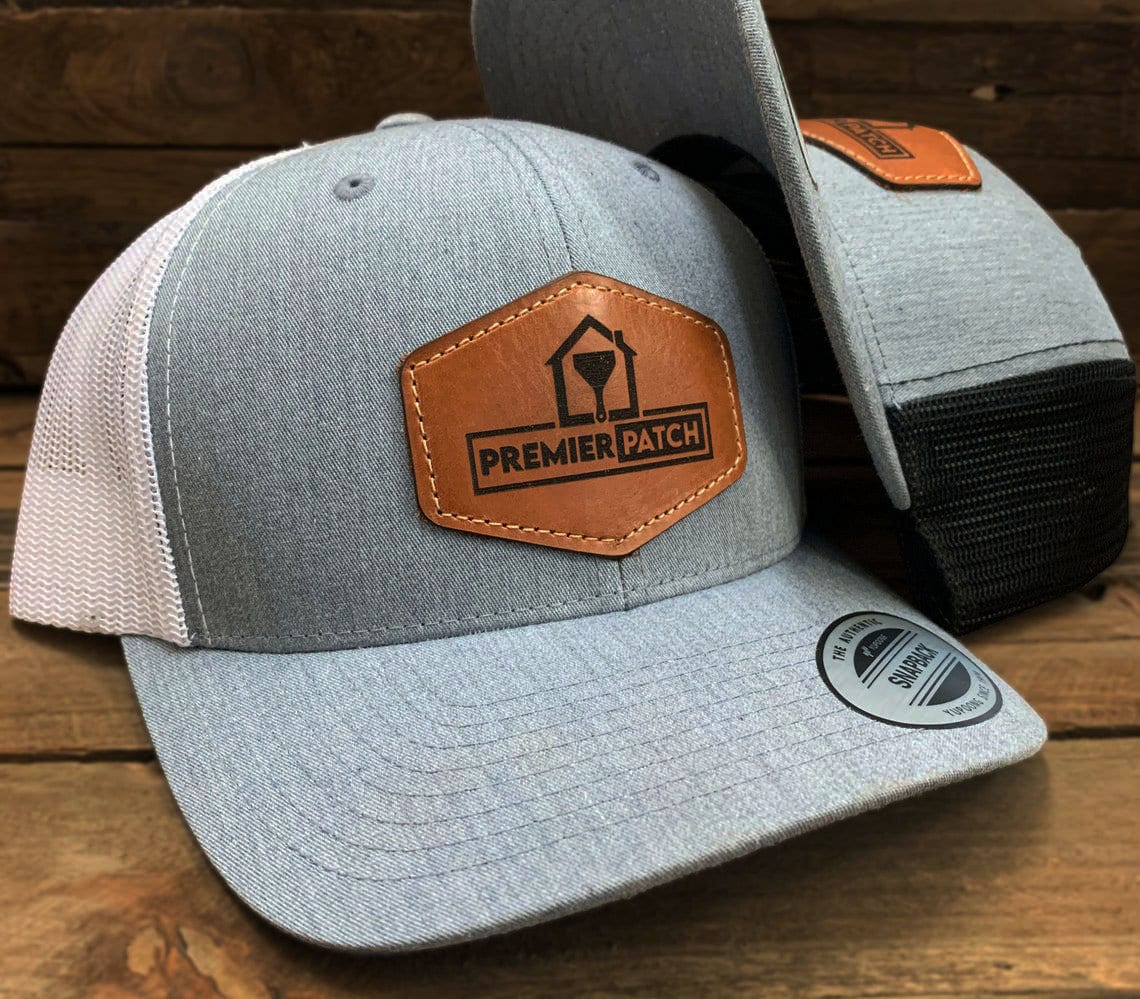 Custom Leather patch hat Custom laser engraved leather patch Etsy