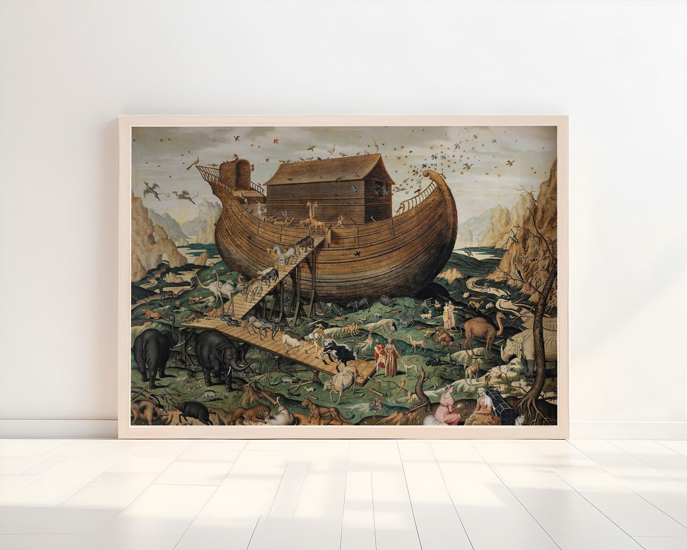 Vintage Noah's Ark on the Mount Ararat by Simon De Myle (1570
