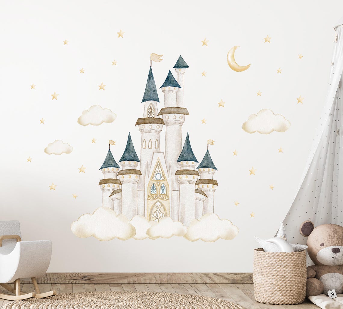 Dragon Nursery Wall Decals Castle Wall Stickers Kids Room Wall Art ...