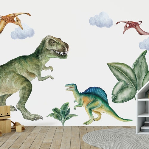 Dinosaur Wall Decal Dino Wall Decal Fabric Wall Decals Etsy