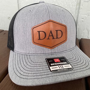 Dad Hat-REAL LEATHER -  Fathers day gift Personalize it! Perfect gift for new dads. Perfect Fathers day and dad gift!