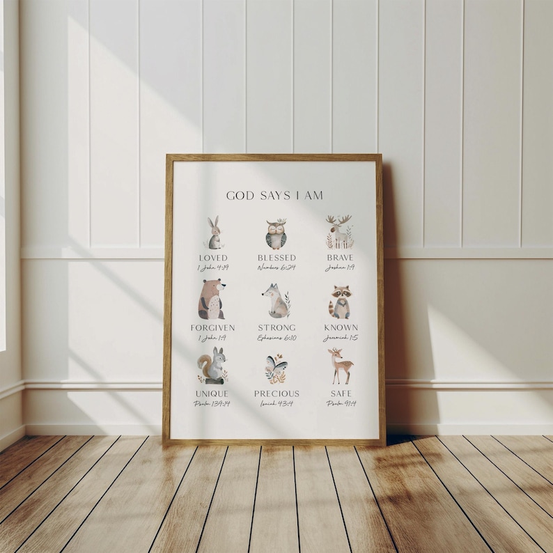 a picture frame with a picture of animals on it