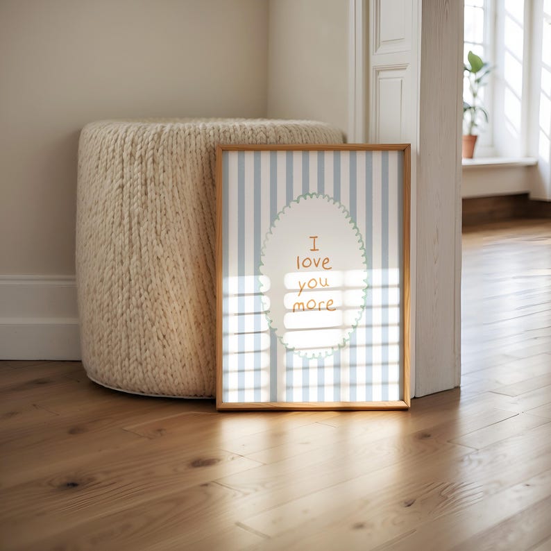 a picture frame sitting on a wooden floor