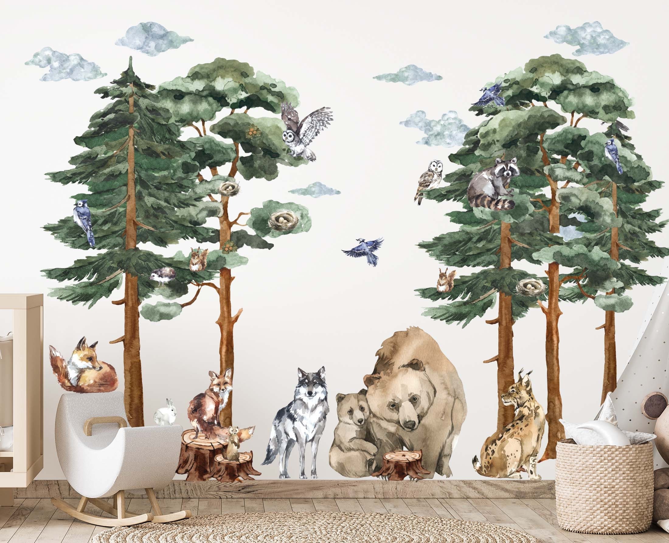 Autocollant Mural « Welcome & Tree » – Décor Vinyl 22 X 14 Pouces – Style Contemporain
