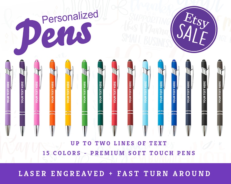 Custom Pens Personalized Business Pens Bulk Custom Pens Etsy