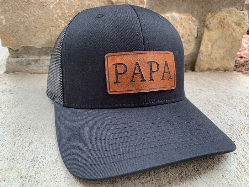 Papa hat, REAL LEATHER, Christmas gift for new PAPA  new papa, leather papa hat, leather hat 