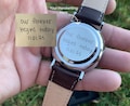 Custom Watch Personalized Watch Hand Writing Christmas Gift watch metal personalized Dad gifts Husband Gift Leather watches