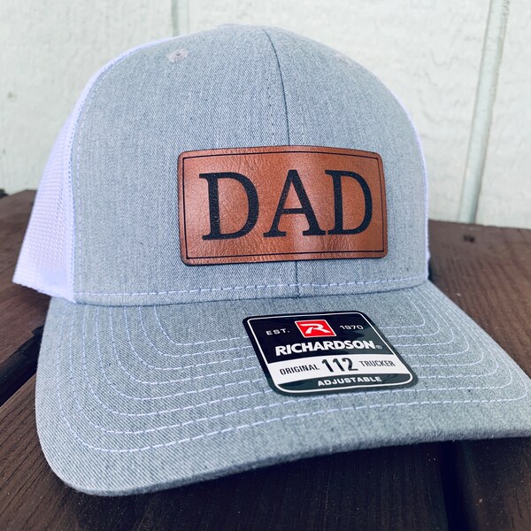 Dad hat -REAL LEATHER - Fathers Day Gift and Dad gift Perfect gift for new dads. Perfect Christmas gift!