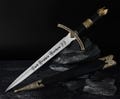 Personalized Medieval Dagger + Sheath Custom Dagger custom cosplay dagger laser engraved dagger gift for husband gift for boyfriend