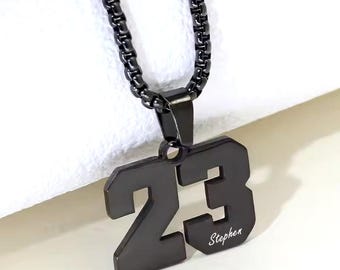 Personalized NUMBER NECKLACE custom number necklace for sports gift team number necklace baseball number necklace lucky number necklace